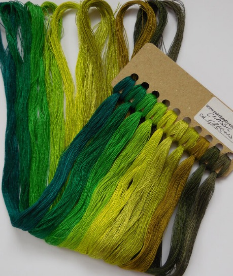 Paint-Box Silk Threads - 10 Pack - Greens - Click Image to Close